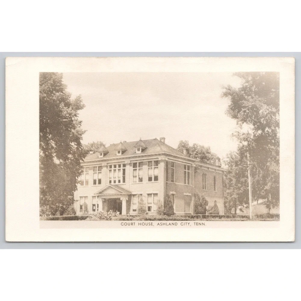 Court House Ashland City Tennessee‎ Cheatham County Vintage RPPC Postcard