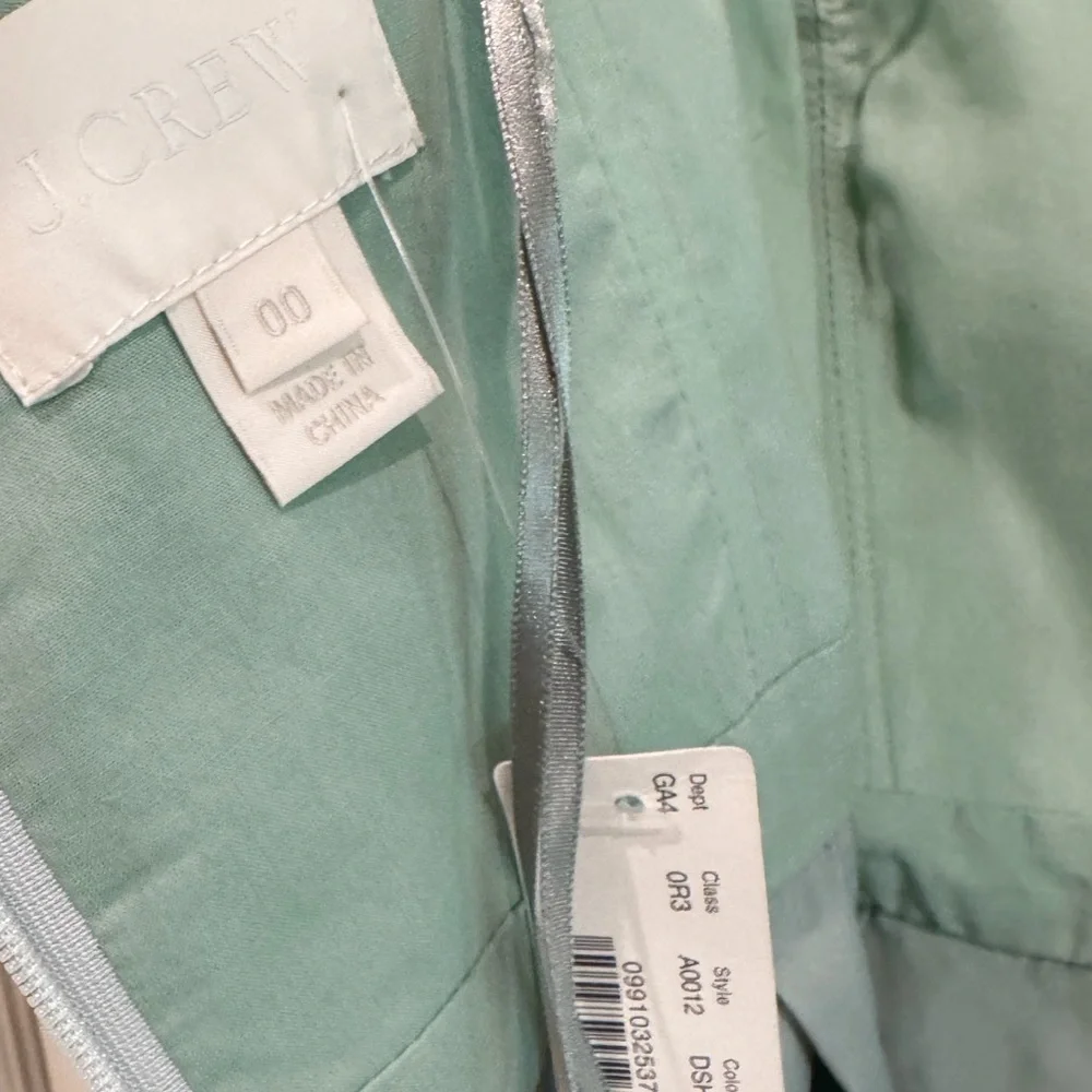 BNWT J.Crew Mindy Strapless Dress Dusty Shale size 00 $290