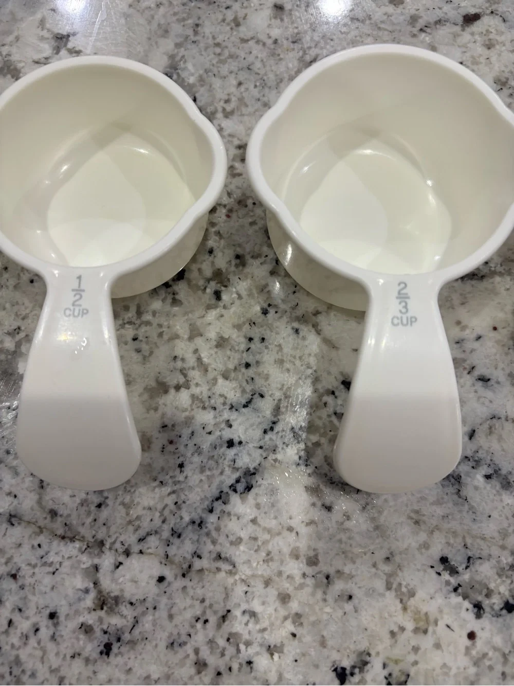 Vintage White Tupperware Nesting Measuring Cups Stack Set 6 Pc