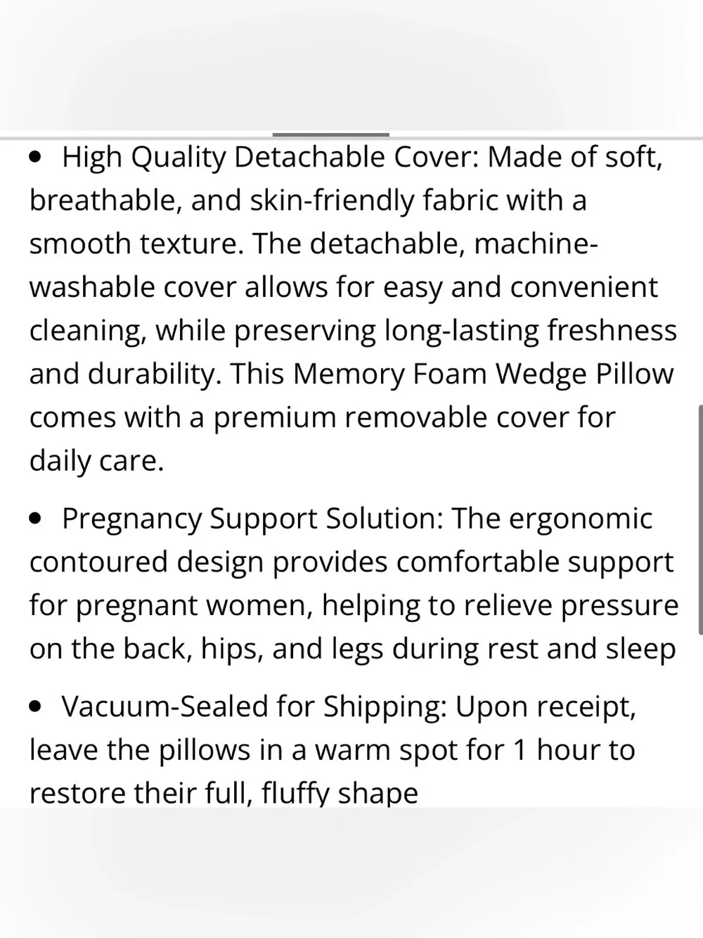 Multi-Functional Bed Memory Foam Wedge Pillow with Washable Cover- GRAY