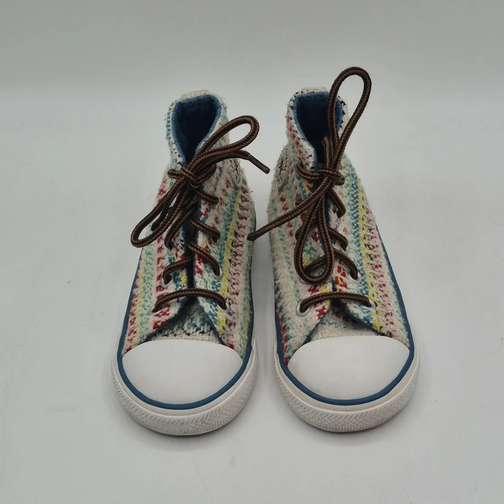 Converse Chuck Taylor All Star Shoes Infants Size 7 Multi Knit‎ High Top 746956F
