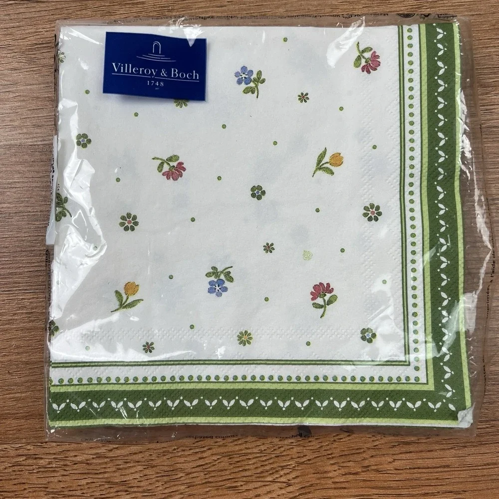 Villeroy & Boch Pack of 14 Paper Lunch Napkins Farmer's‎ Spring Blossom