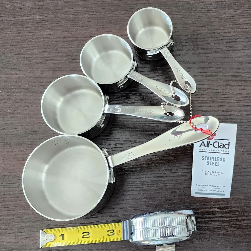 All-Clad standard measuring cup set of 4 stainless steel - NEW with tags!