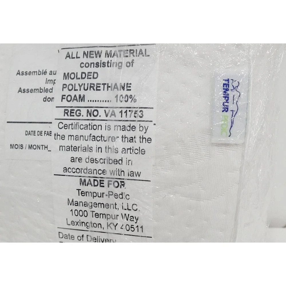 Medium Profile Neck Support‎ Tempur Pedic Ergo Pillow White 20x12.8x4
