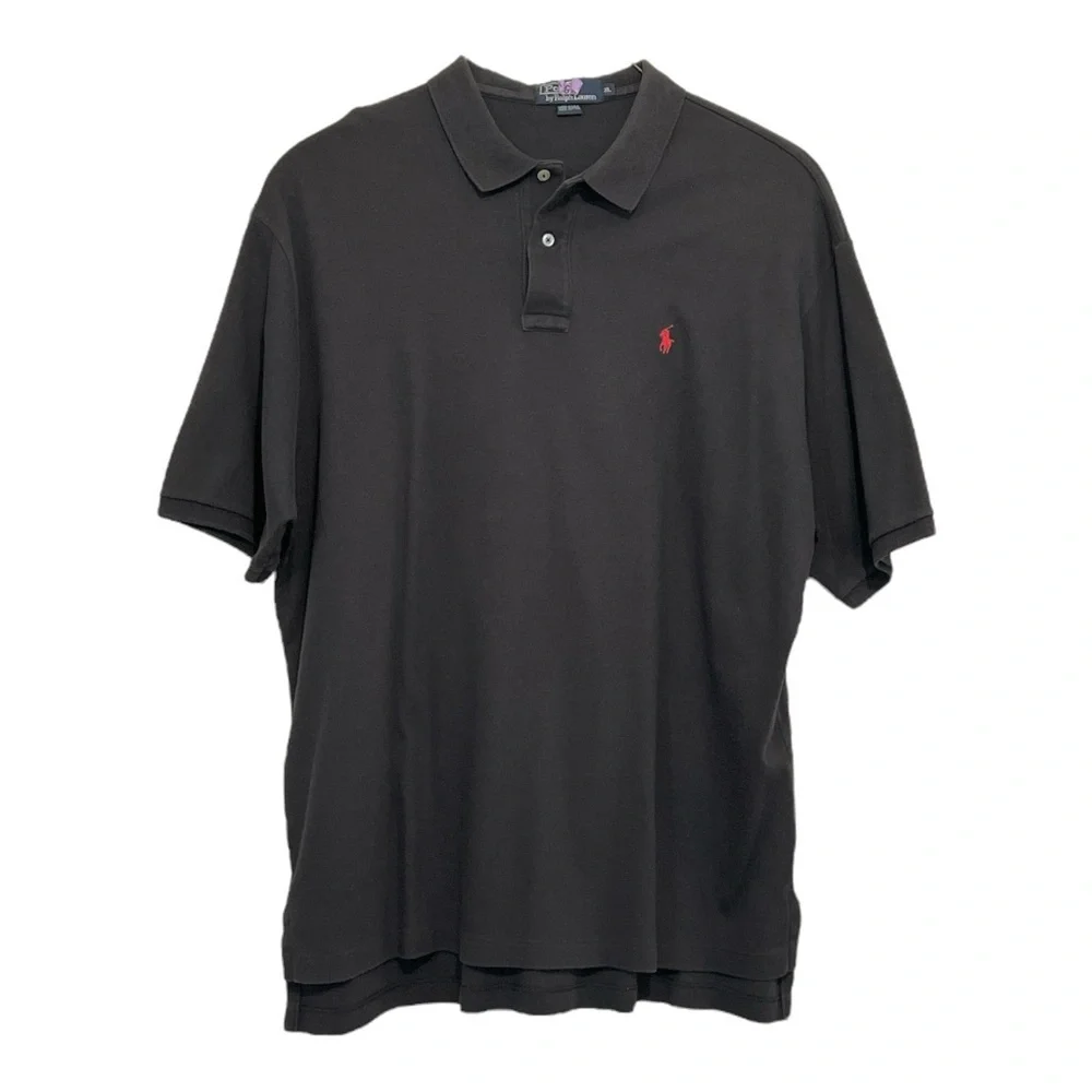 Polo Ralph Lauren Men's Polo Shirt, Red Embroidered Polo, Black, Size X‎ Large