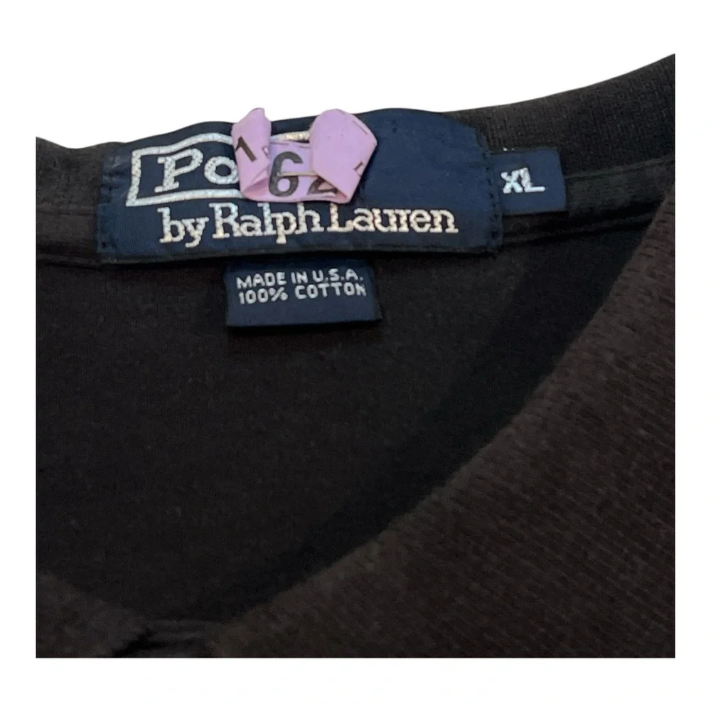 Polo Ralph Lauren Men's Polo Shirt, Red Embroidered Polo, Black, Size X‎ Large