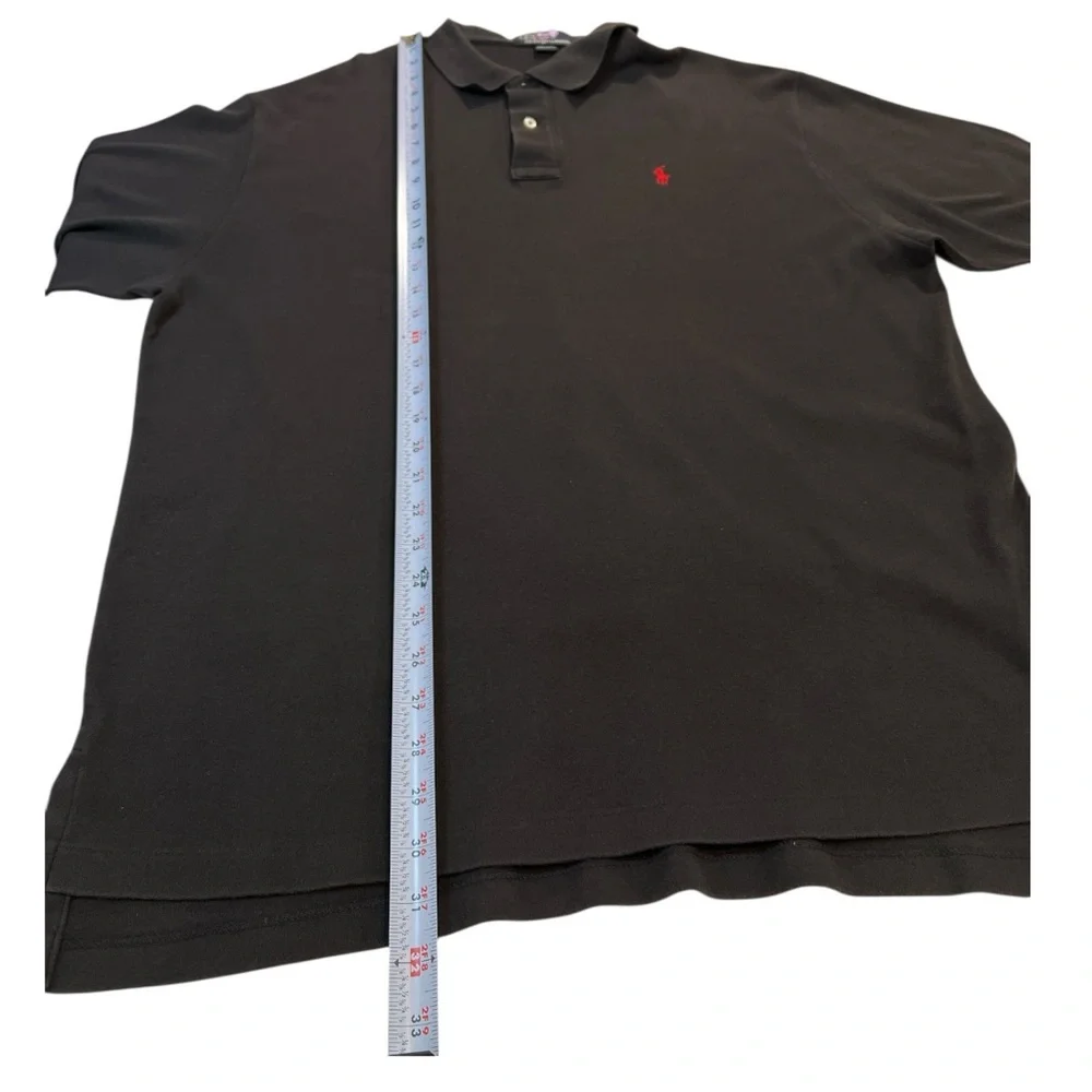 Polo Ralph Lauren Men's Polo Shirt, Red Embroidered Polo, Black, Size X‎ Large