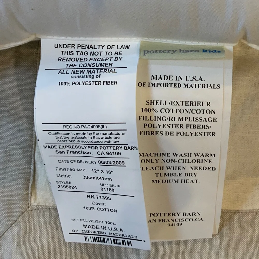 Pottery Barn Kids accent pillows