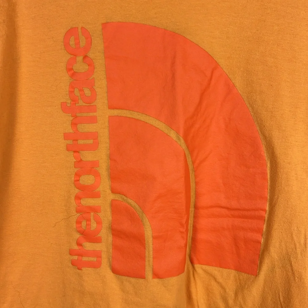 The North Face Men's‎ Short-Sleeve Jumbo Half Dome Orange Shirt Tee Size Large