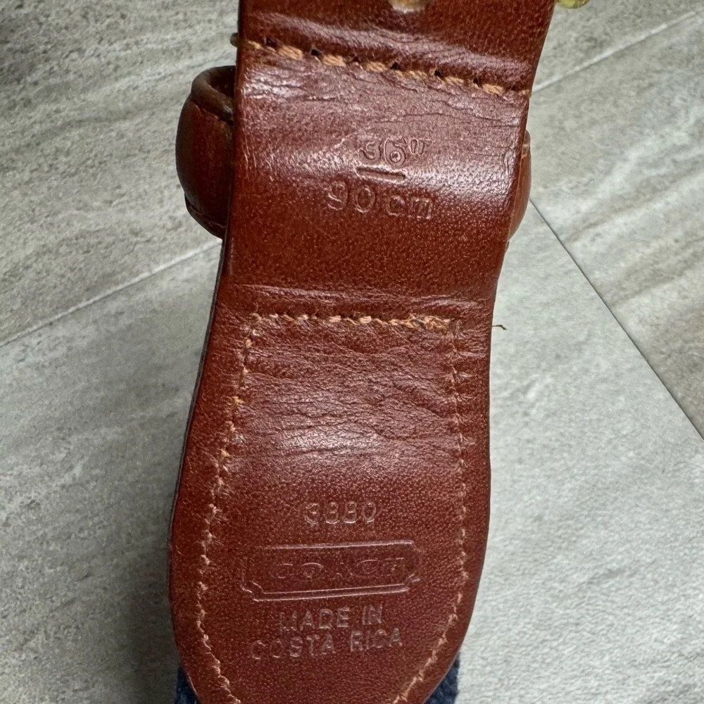 VTG Coach 3880 Leather & Woven 36in Unisex Belt