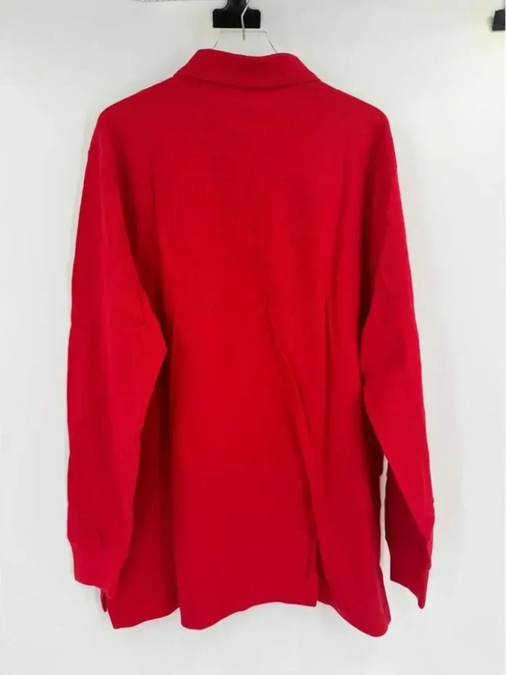 NEW POLO RALPH LAUREN Long Sleeve Polo Shirt Red 3XB Big MSRP: $170 Cotton