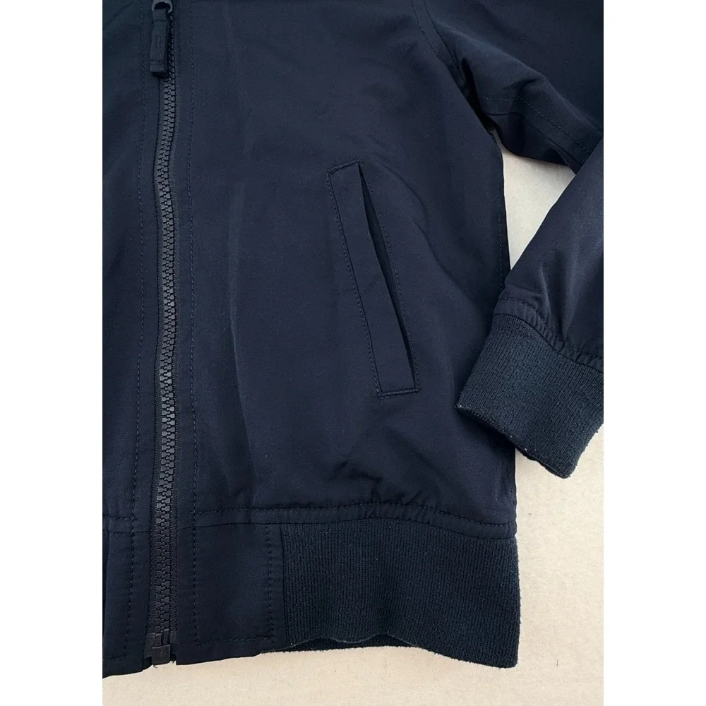 The Childrens Place Hoodie Kids Size Small Black Zip Up‎ Sweatshirt Basic Fleece