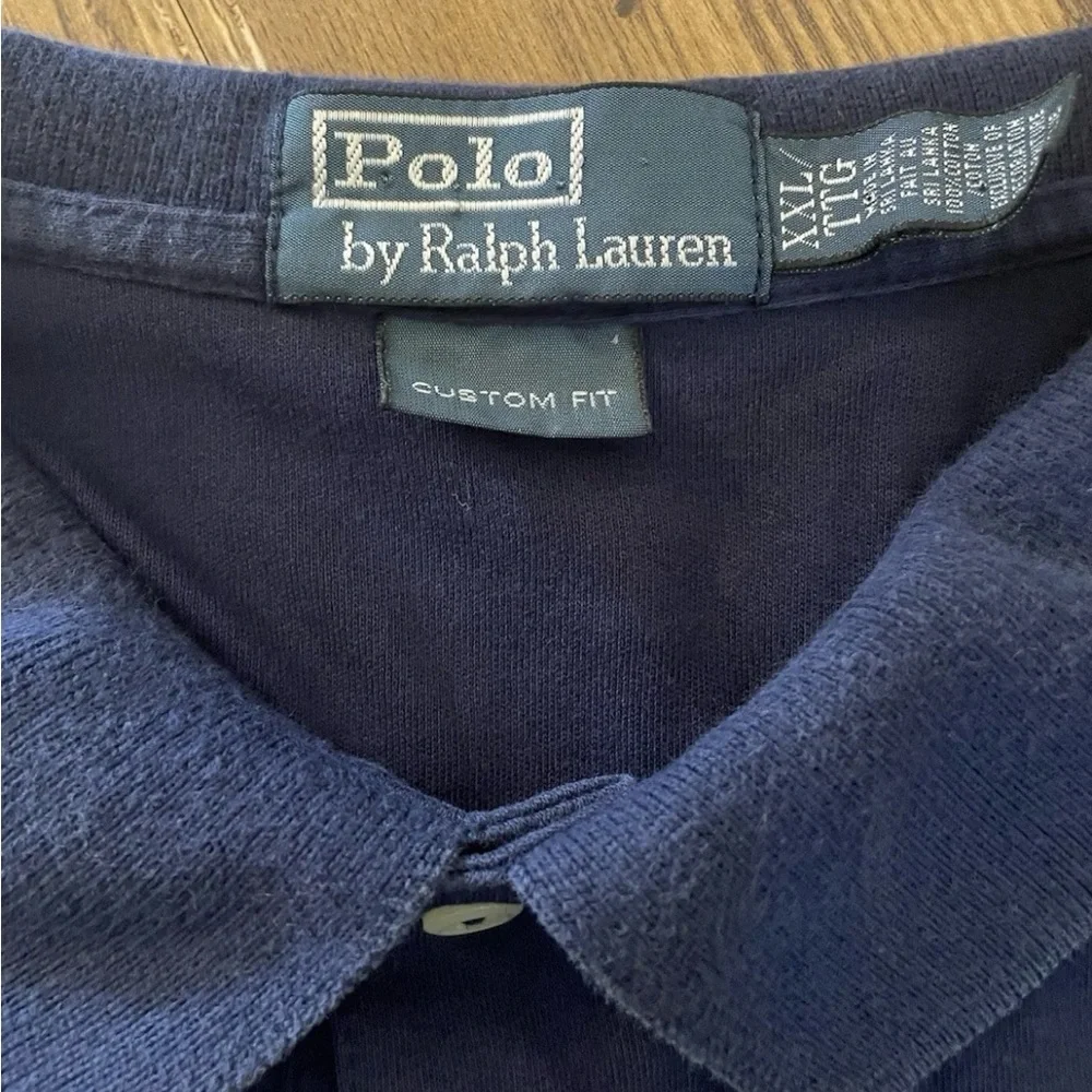 Polo by Ralph‎ Lauren Navy Short-Sleeve Cotton Polo Shirt Custom fit XXL