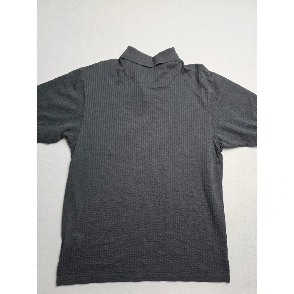 Jordan Two 3 Polo Shirt Mens XL Black Cotton Textured Short Sleeve Golf Tennis