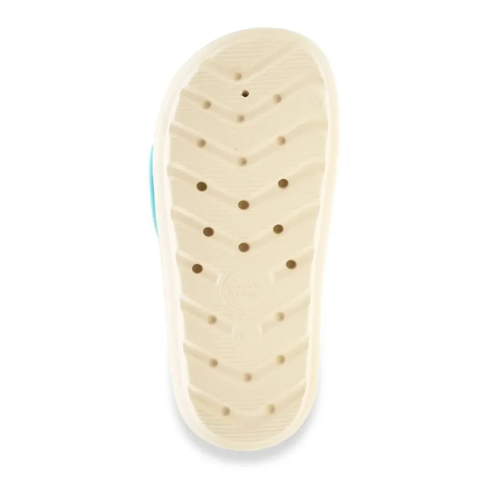 Wonder Nation Little Girl & Big Girl Icon Eva Slide Sandals, Size 13/1, Beige