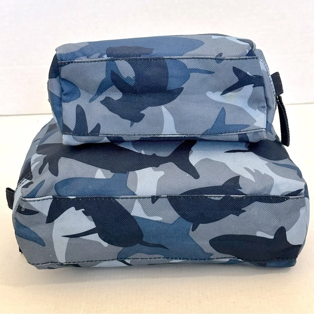 Pottery Barn shark Camouflage kids toiletry Bag Set