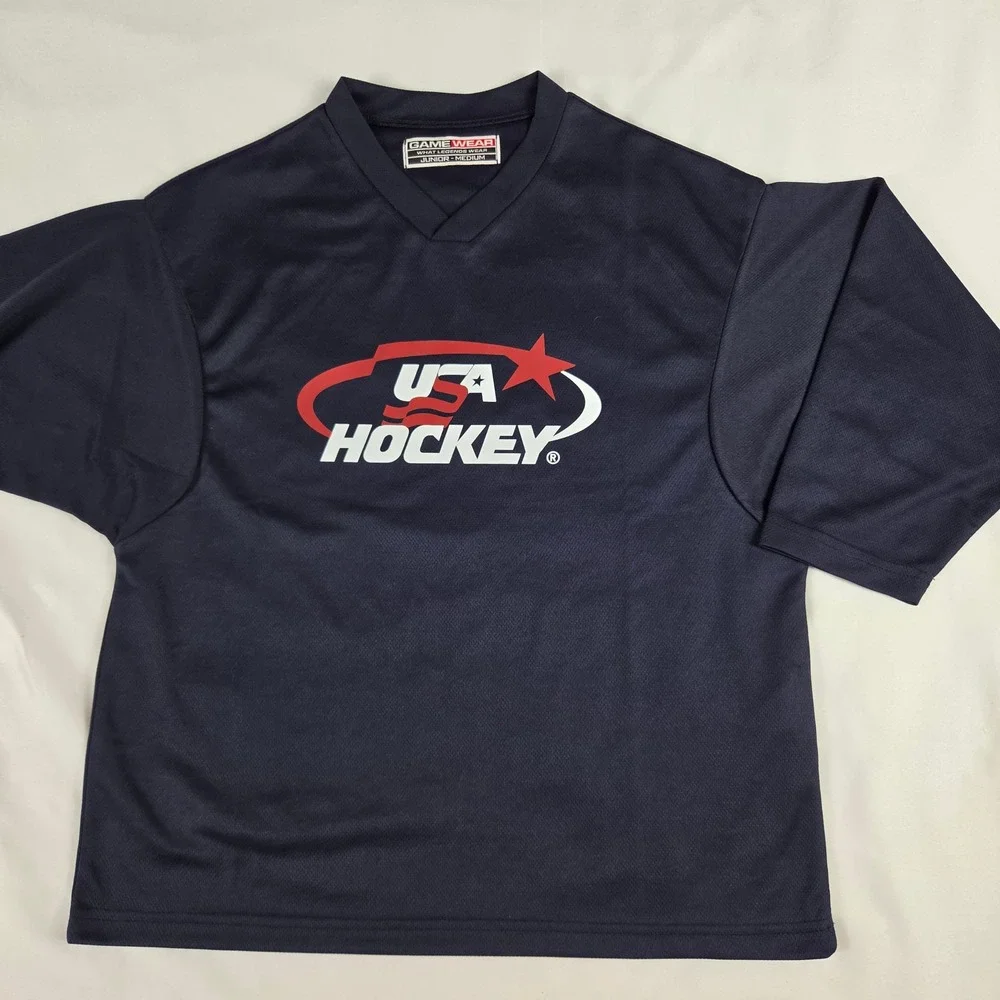 GAME WEAR USA Hockey Jersey Youth M Blue
