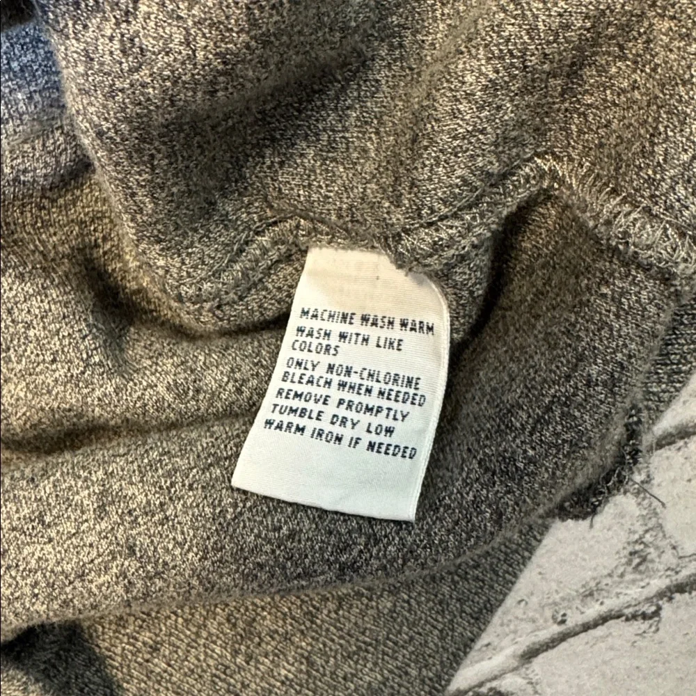 Polo Ralph Lauren mens L Large gray solid shawl collar 100% cotton sweater EUC