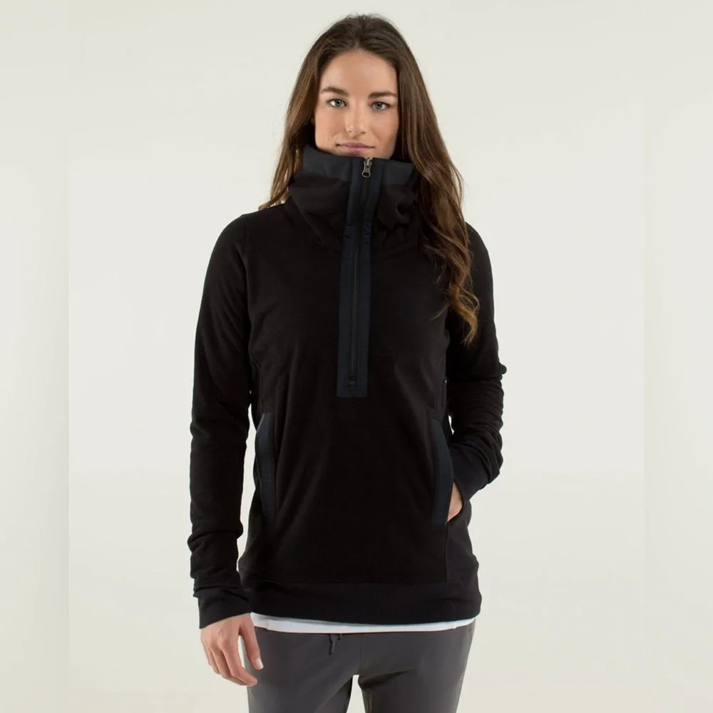 Lululemon Post Chaturanga Pullover Black size 4