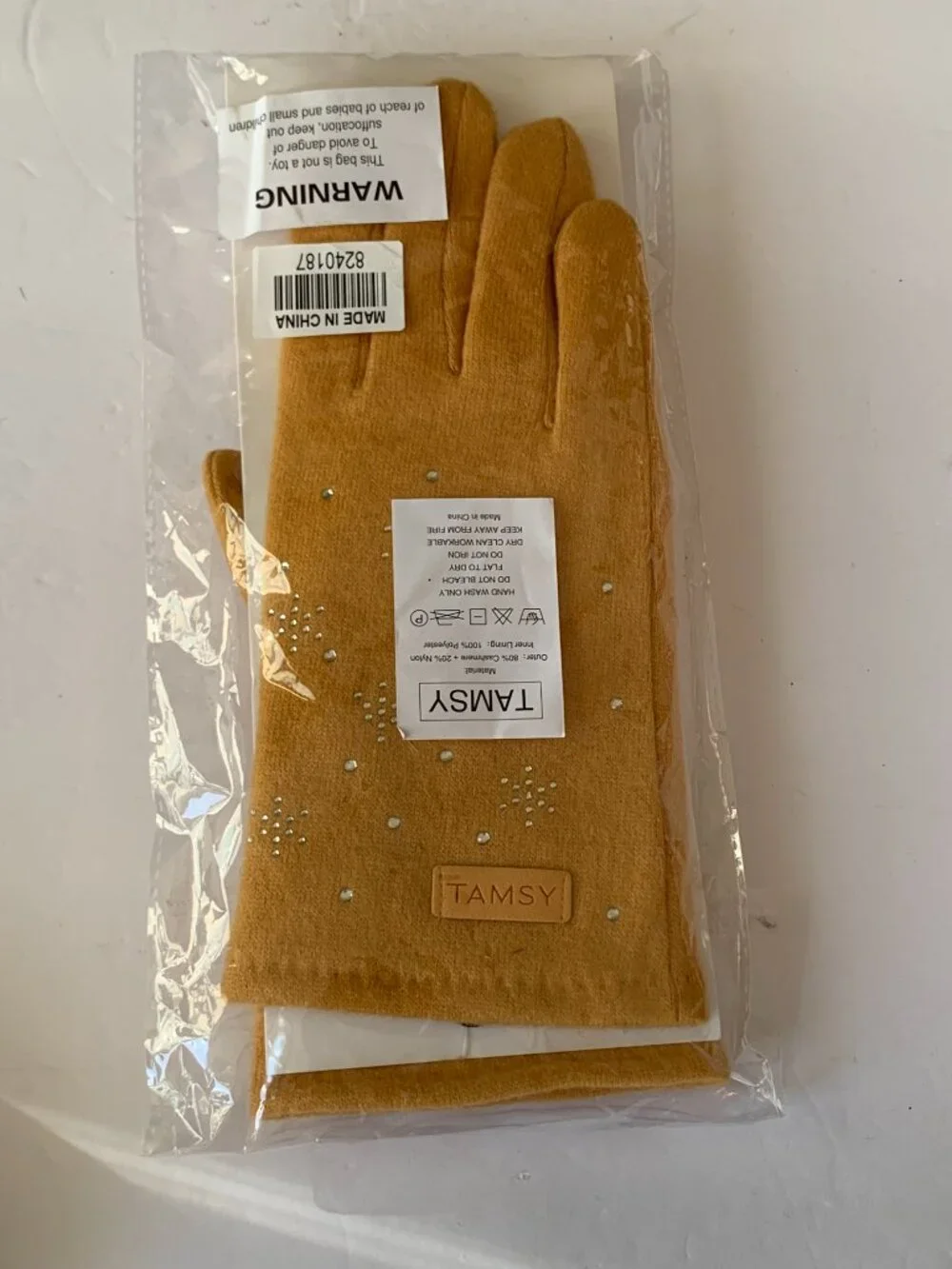 TAMSY gloves mustard