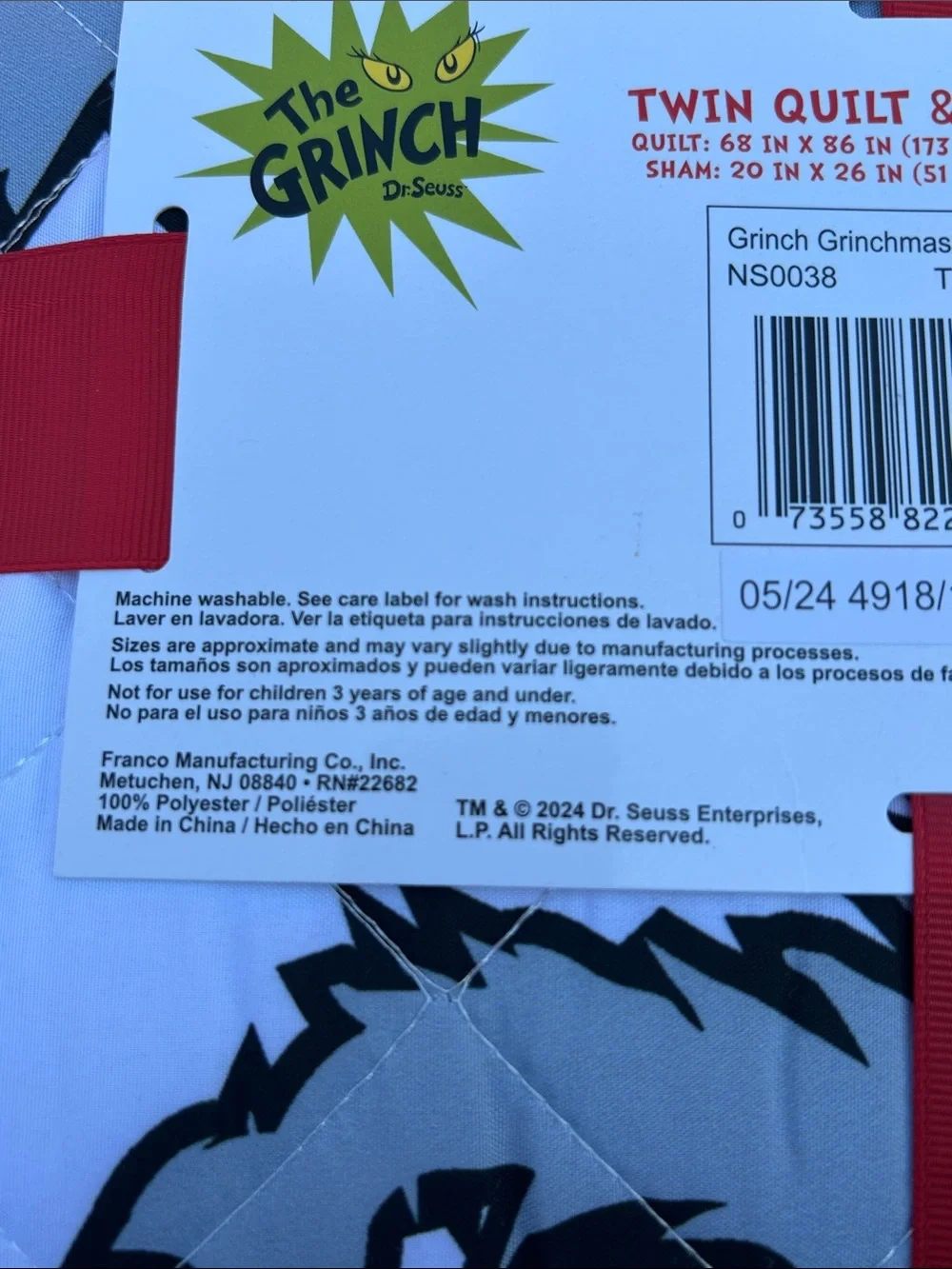 Franco Manufacturing Co. red standard print