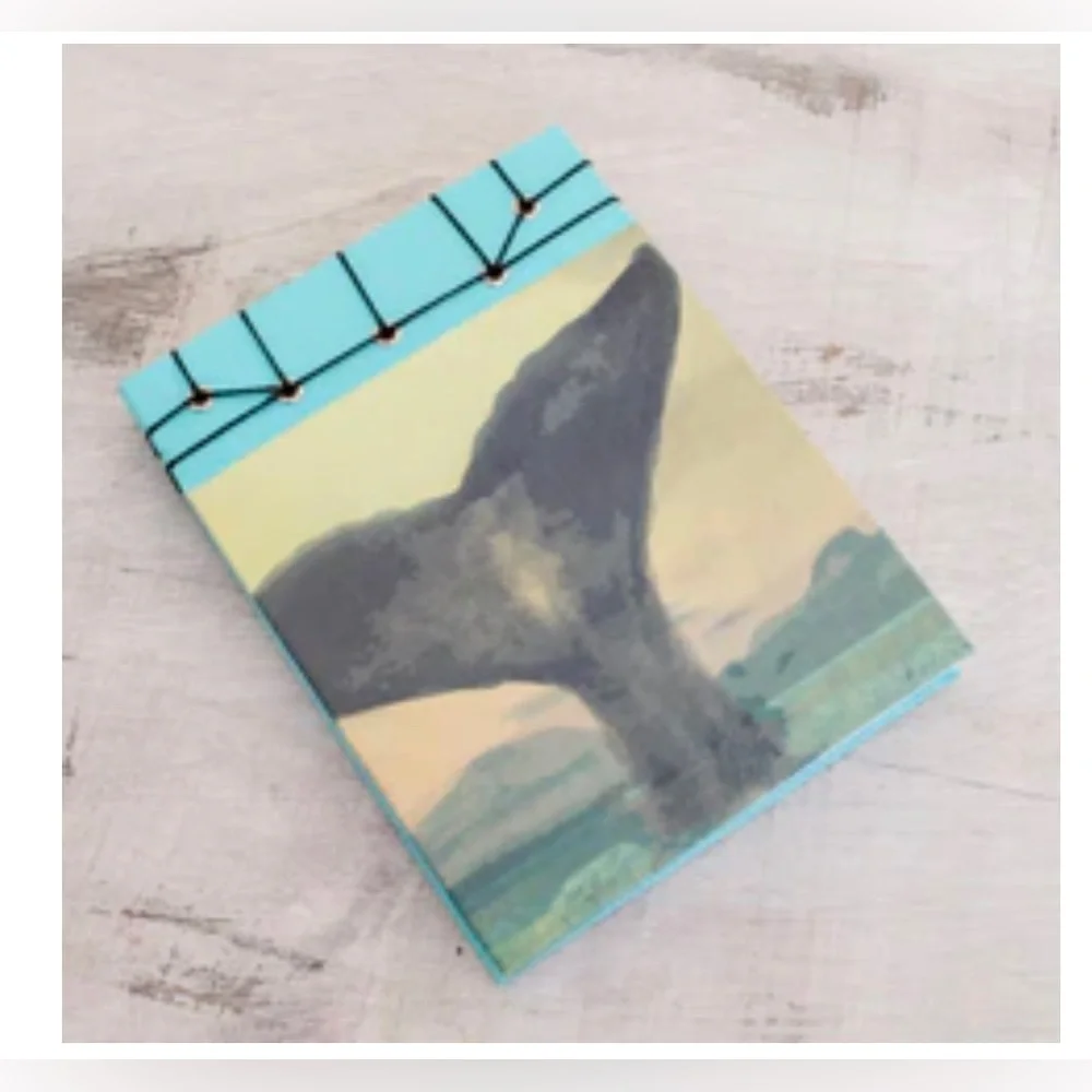 Whale Notebook handmade in Costa Rica