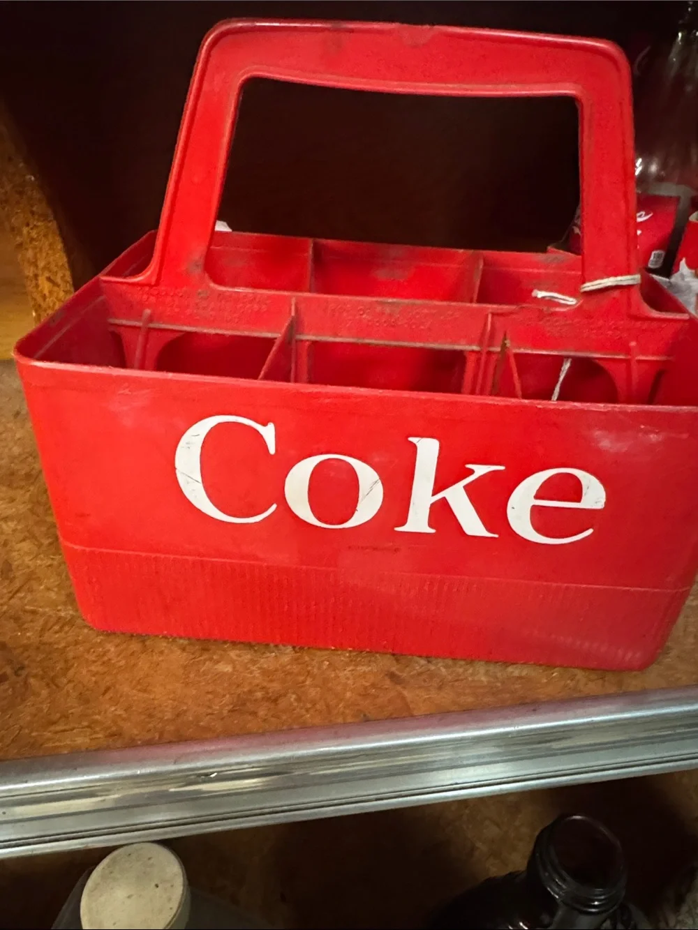 Red Plastic Bottle Carrier