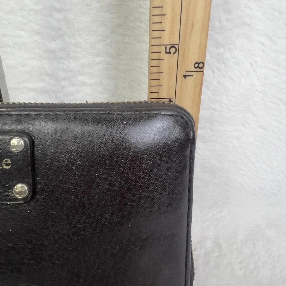 Kate Spade Wallet Womens One Size Black‎ Leather Zip Around Tassel Credit Card