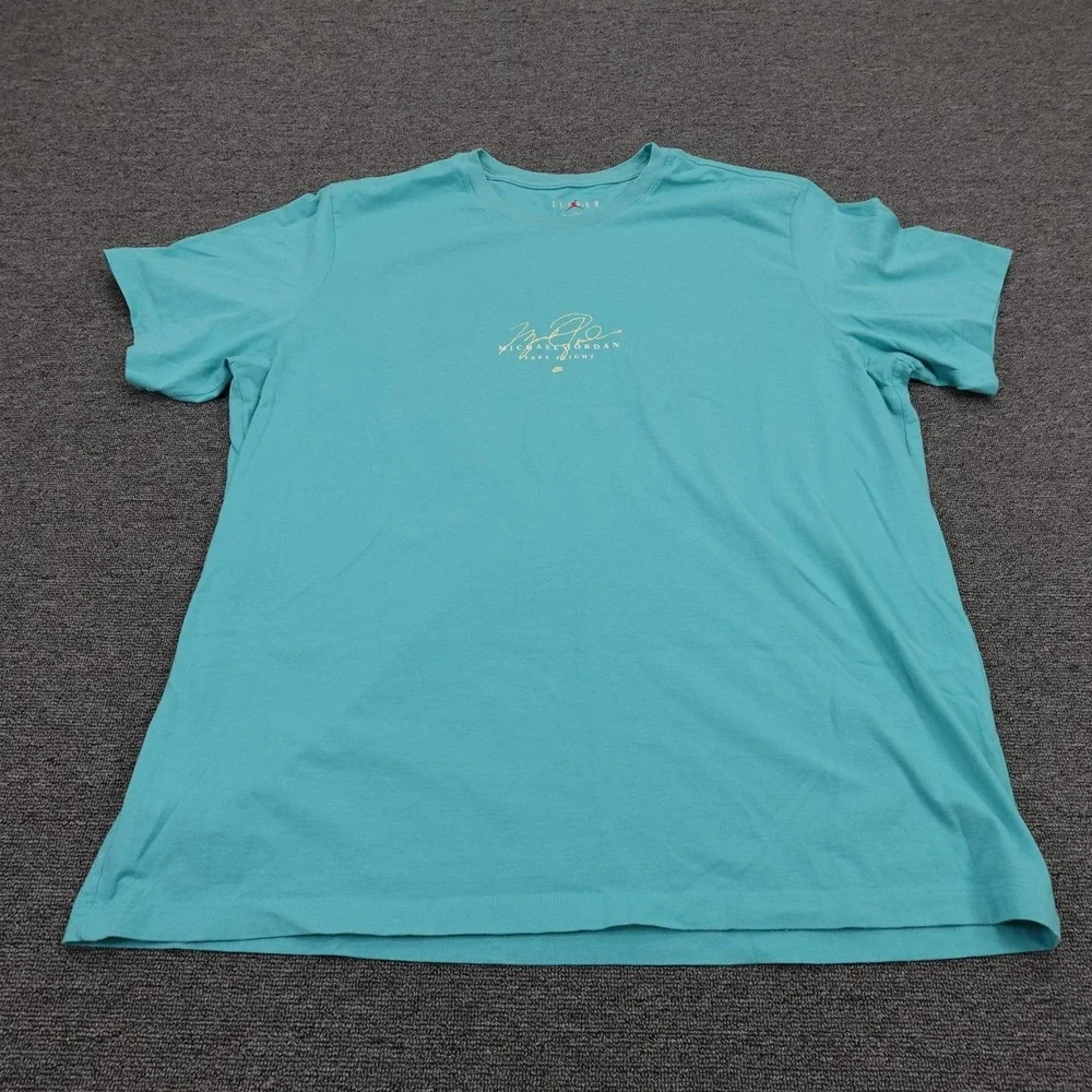 Jordan Shirt Mens 2XL Blue Michael Jordan Take Flight Nike Graphic Tee Tagless