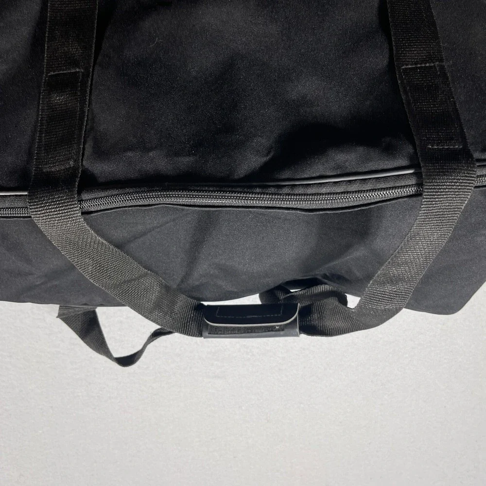 Harley Davidson Black Canvas Duffel Bag Travel‎ Luggage Logo Patch 22 Inch