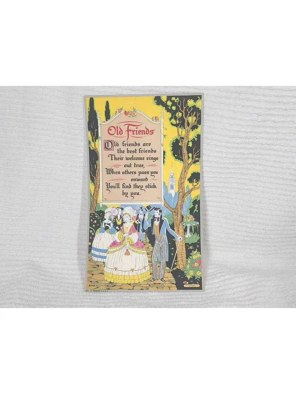 1940s Art Print Card Colorful Victorian Morris Bendien Frameable Paelian Astara