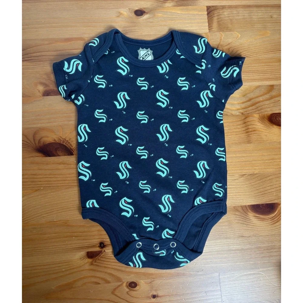New Infant Boys' Sports Team Bodysuit Bundle of 5 Size 0-3 & 3-6 Months