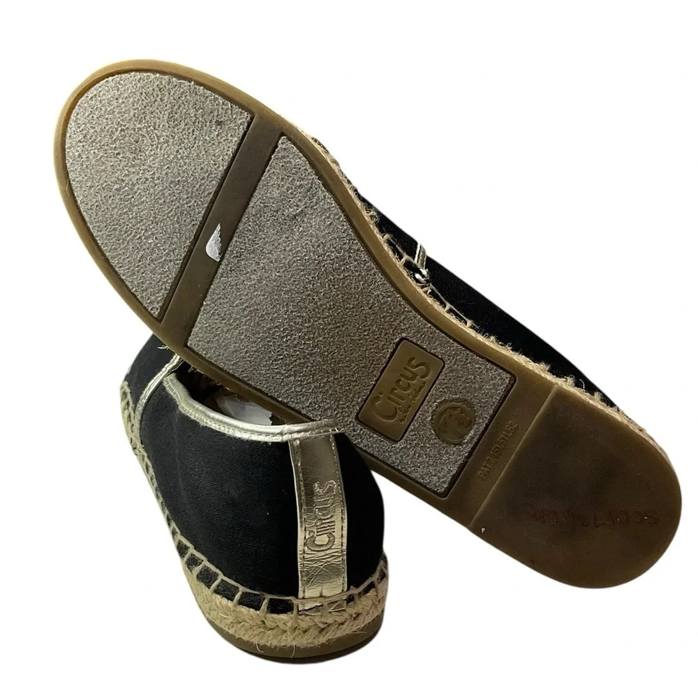 Sam Edelman Beach Babe Black Espadrilles with Pink Detail