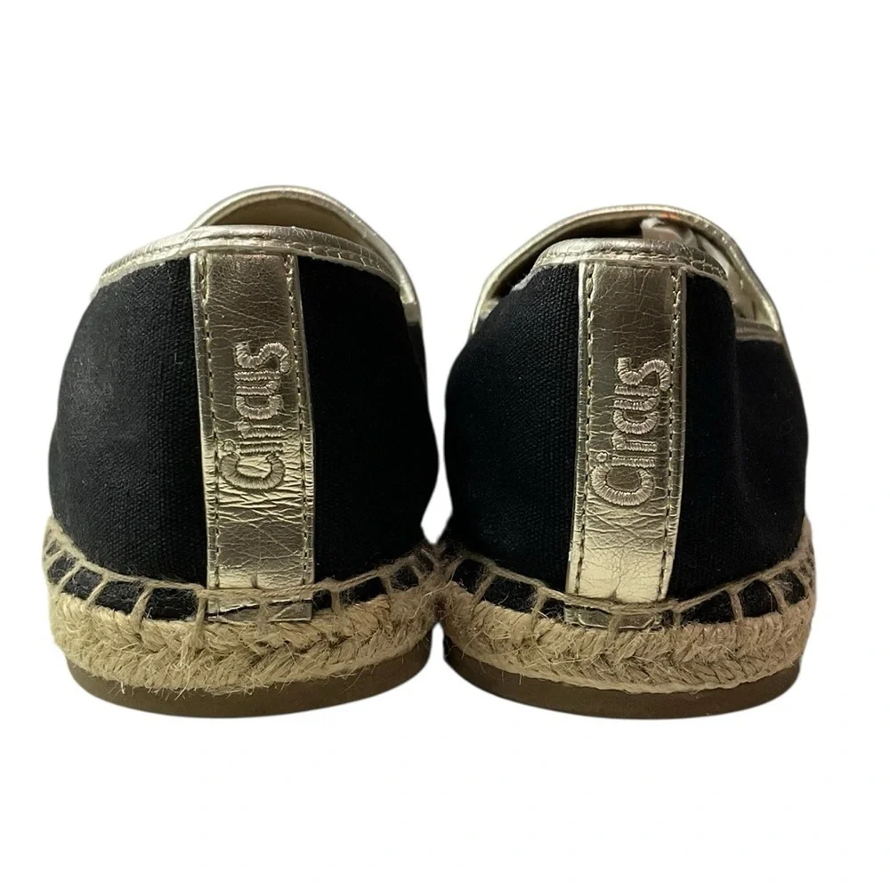 Sam Edelman Beach Babe Black Espadrilles with Pink Detail