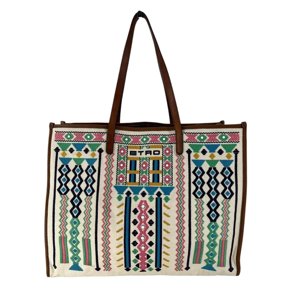 Etro embroidered canvas