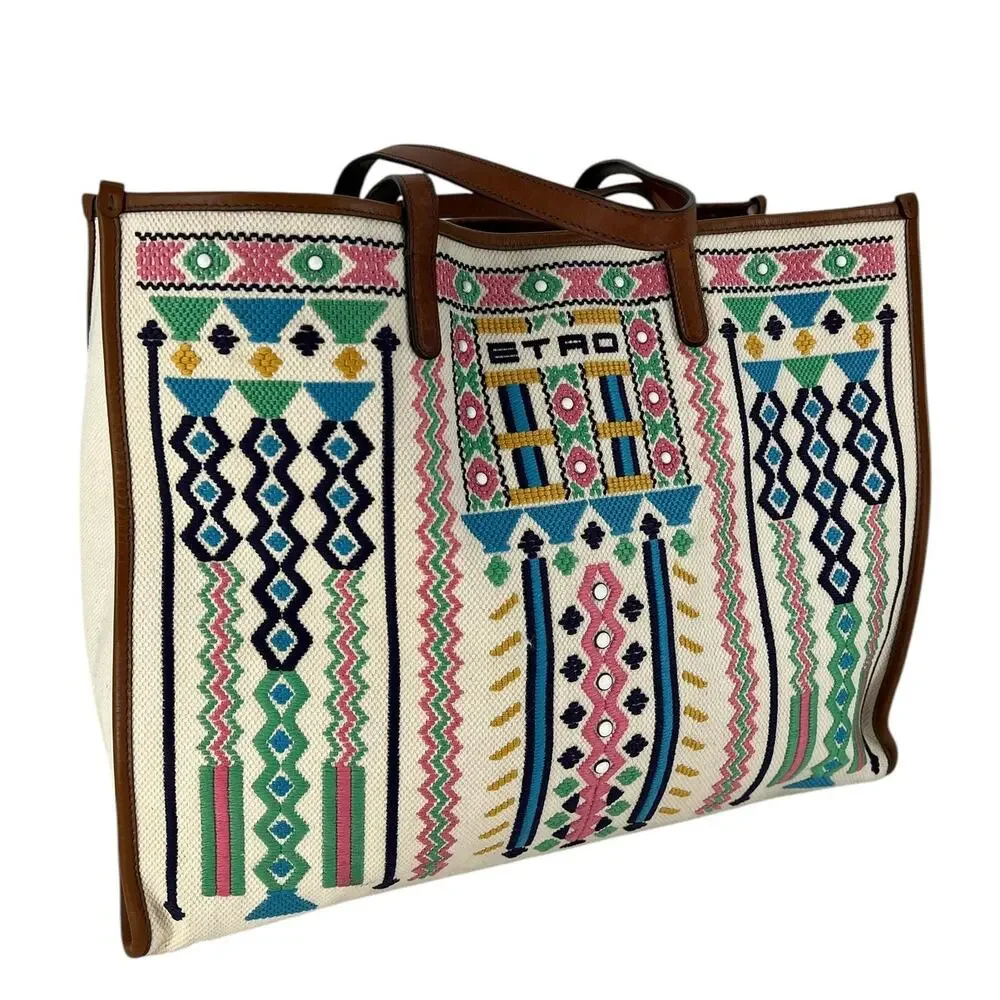 Etro embroidered canvas