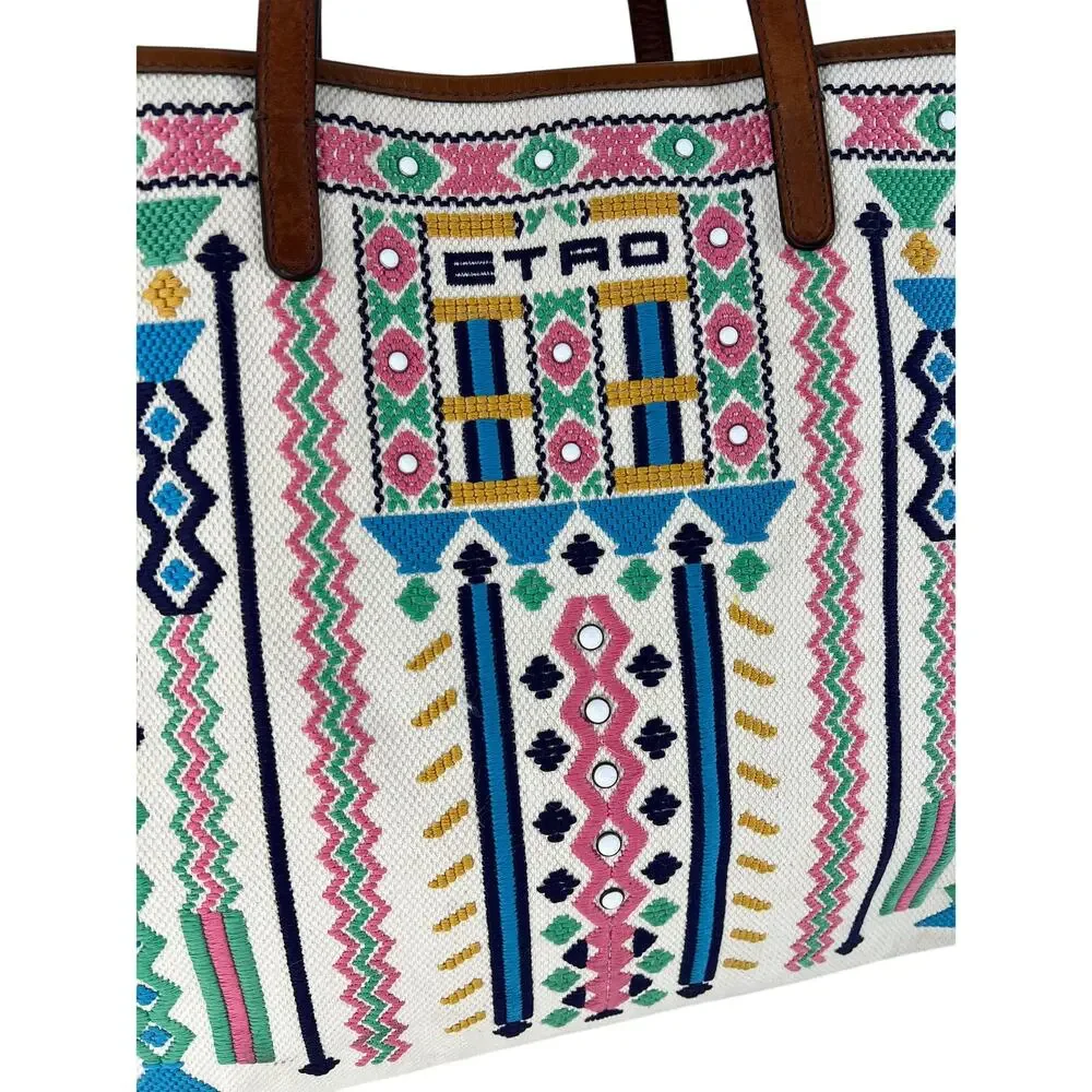 Etro embroidered canvas