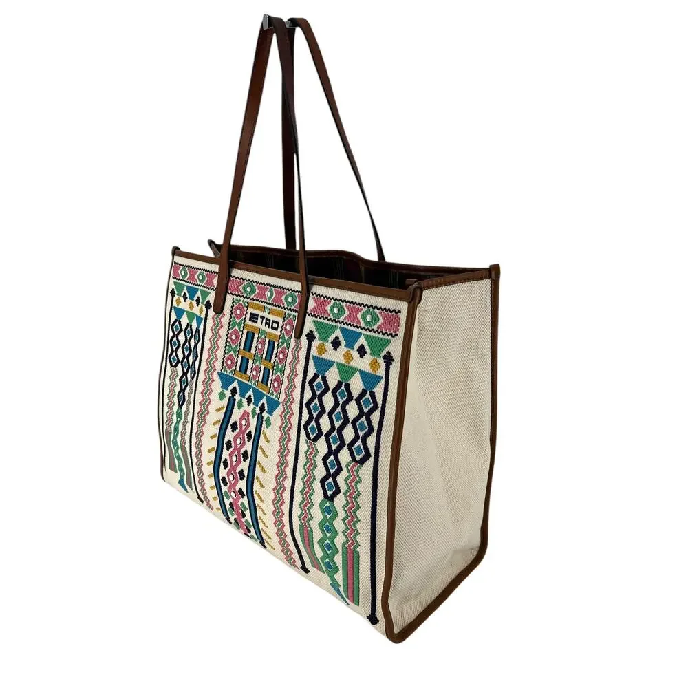 Etro embroidered canvas