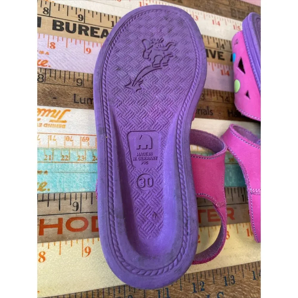 Elefanten Sandals Pink Girls Yourh EU Size 30 US 12 Leather Colorful Germany
