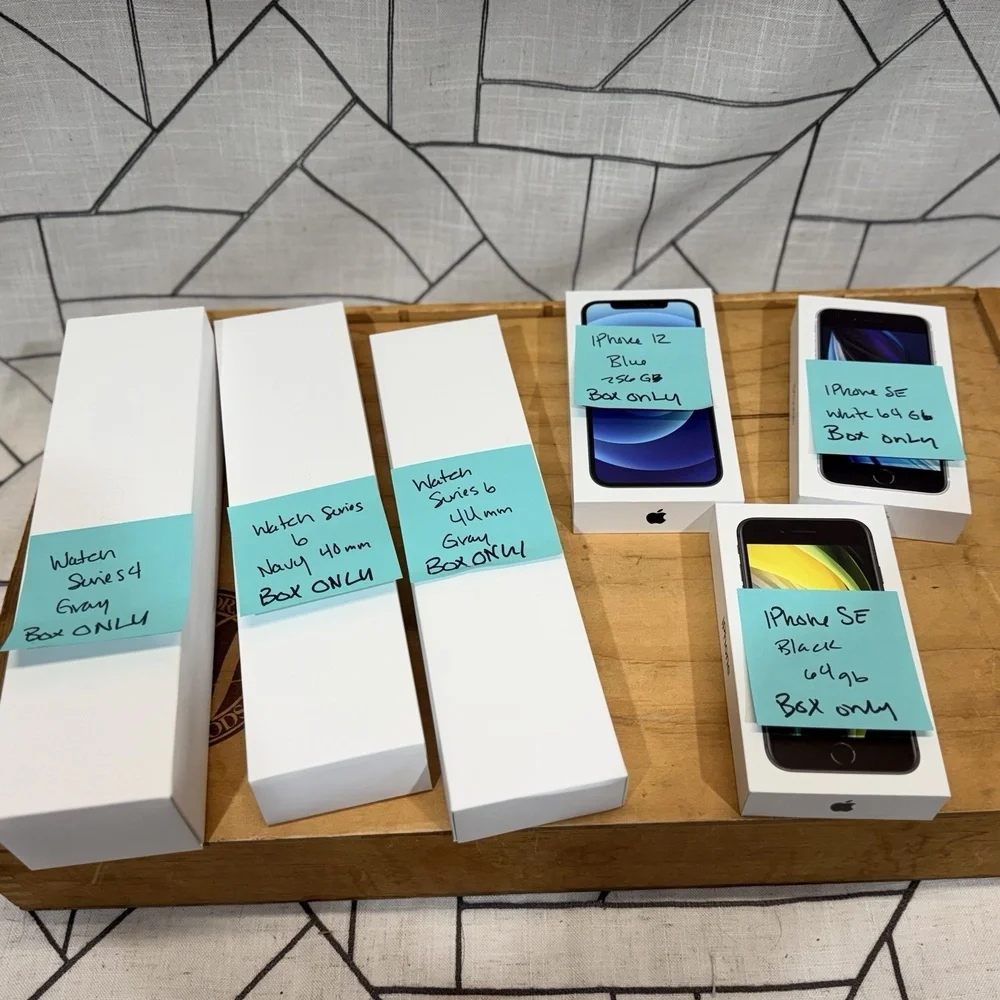 Lot of Apple EMPTY BOXES, 3 Phone, 3‎ watches NO PHONE OR WATCH BOX ONLY