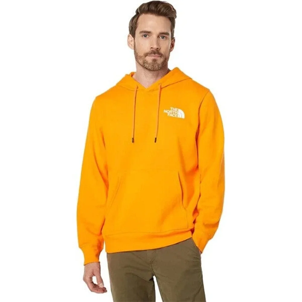 The North Face Men's Box NSE Pullover Hoodie Sweatshirt Cone Orange Size Small S