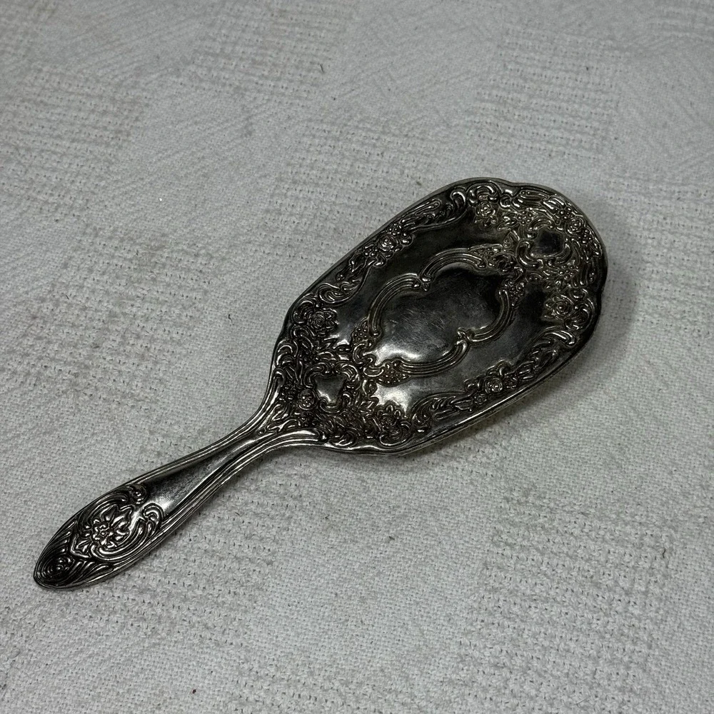 VTG 1970s Silver Plated Antique Vanity Brush‎ Metal