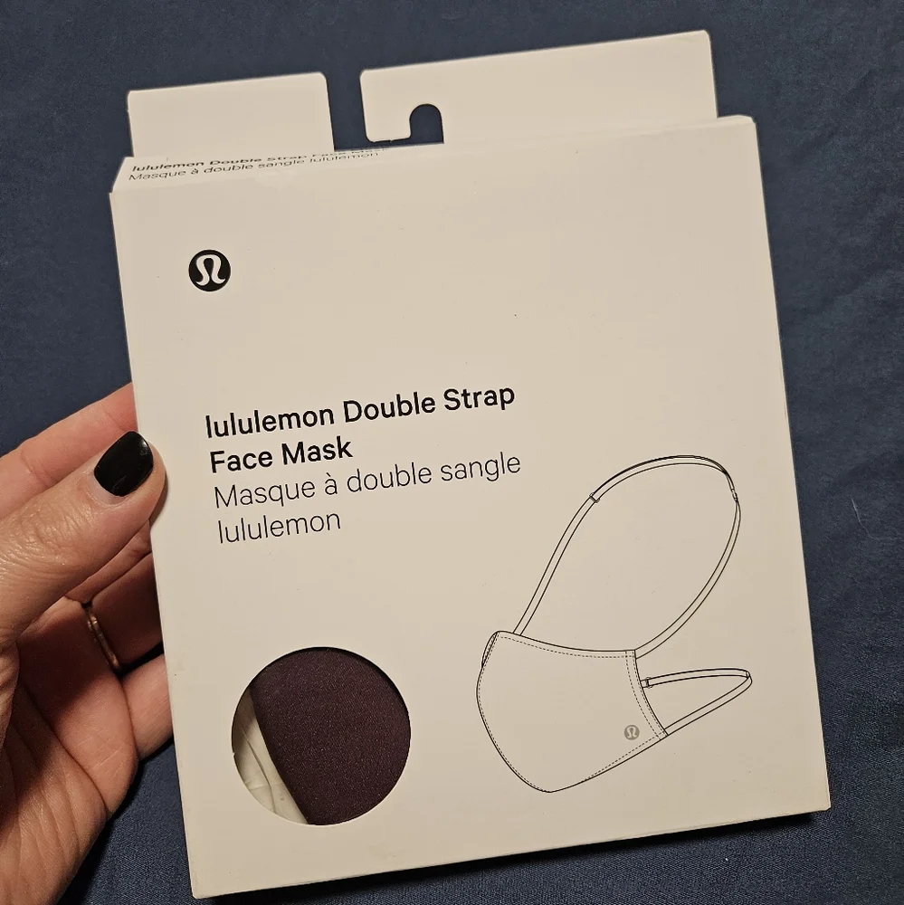 NEW Lululemon Double Strap Face Mask Arctic Plum Purple OS Unisex