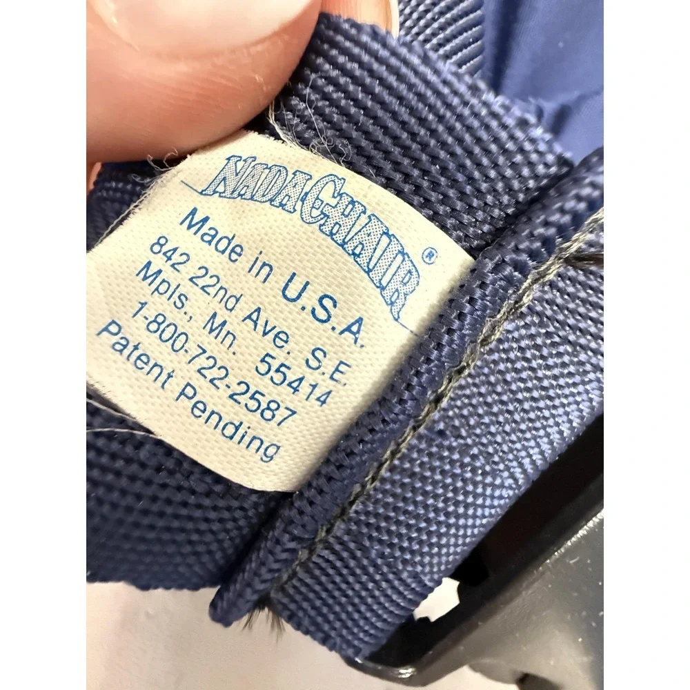 NadaChair BackSling Portable Back Support‎ Ergonomic Posture Aid Navy Made USA