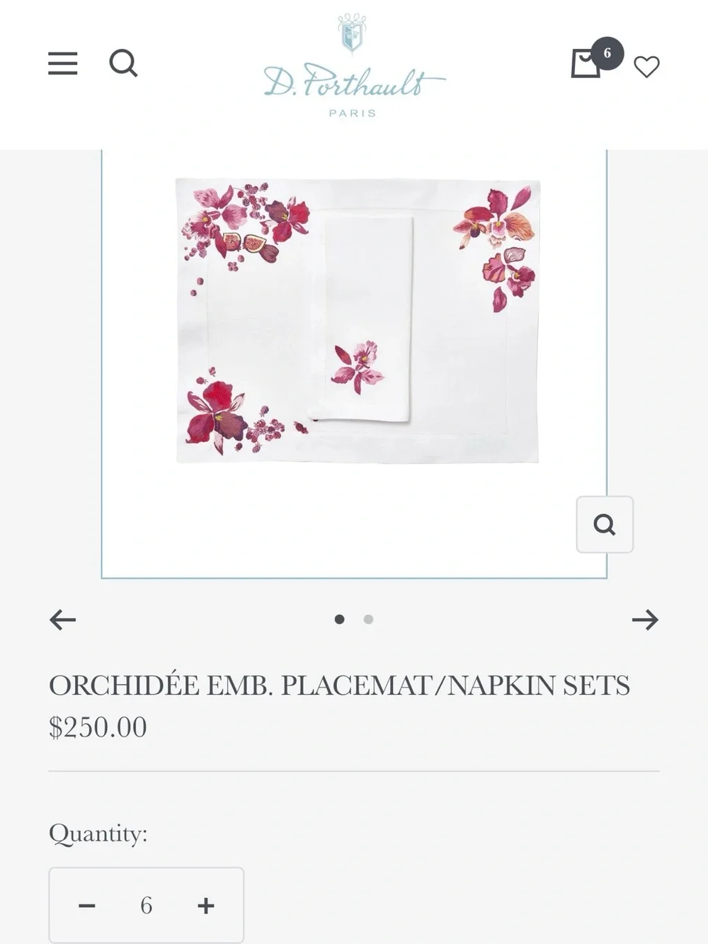 D. Porthault orchid design