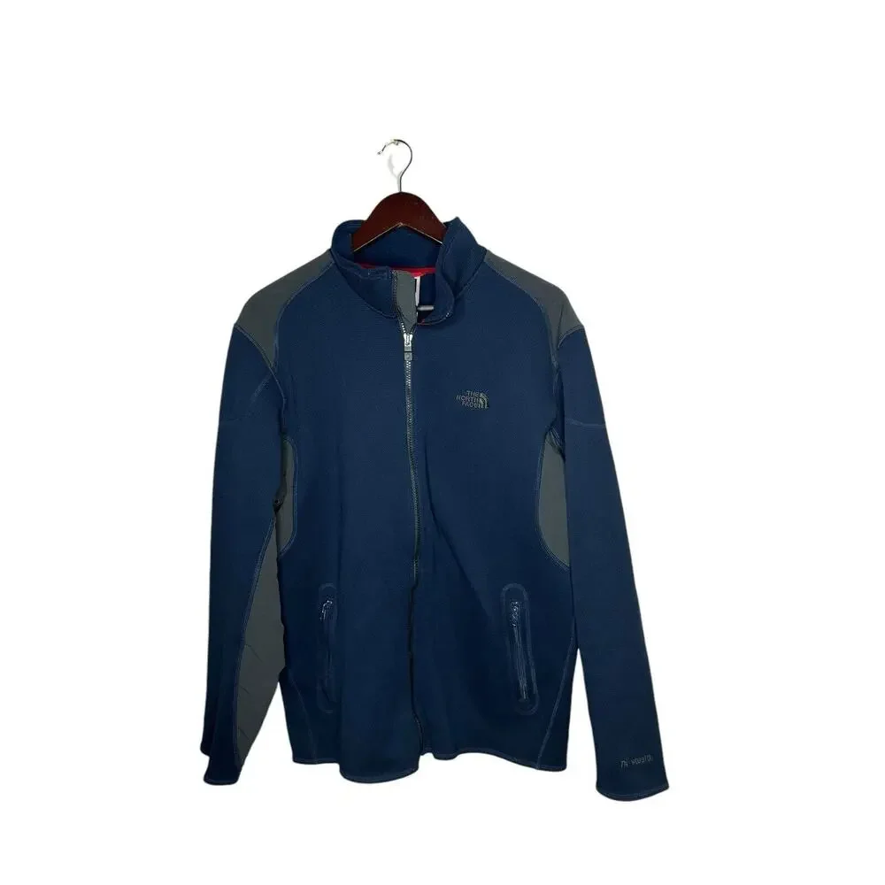 The North Face TKA‎ Stealth Jacket Mens L  Blue Fleece Long Sleeve Full-Zip AP5Q