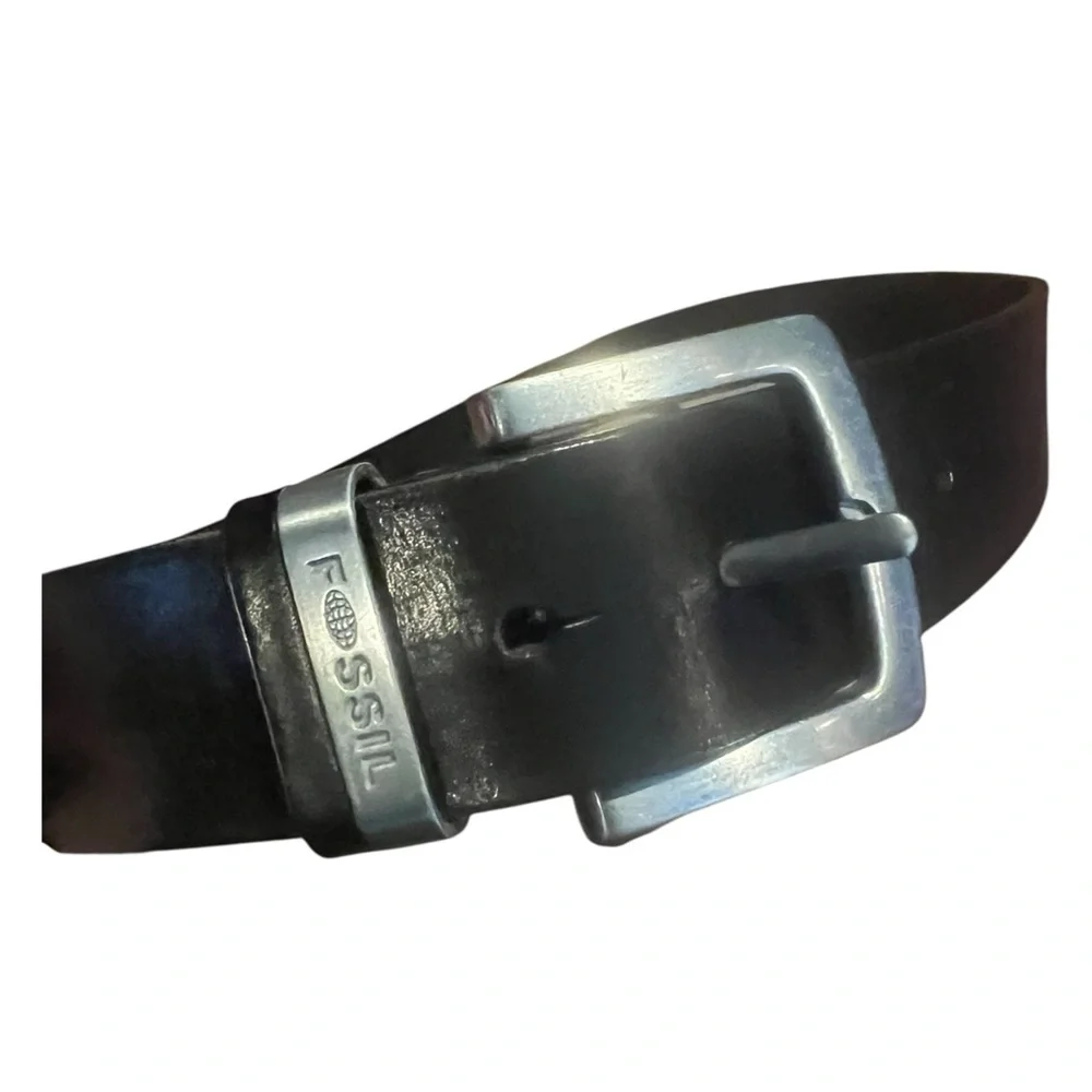 Fossil black leather