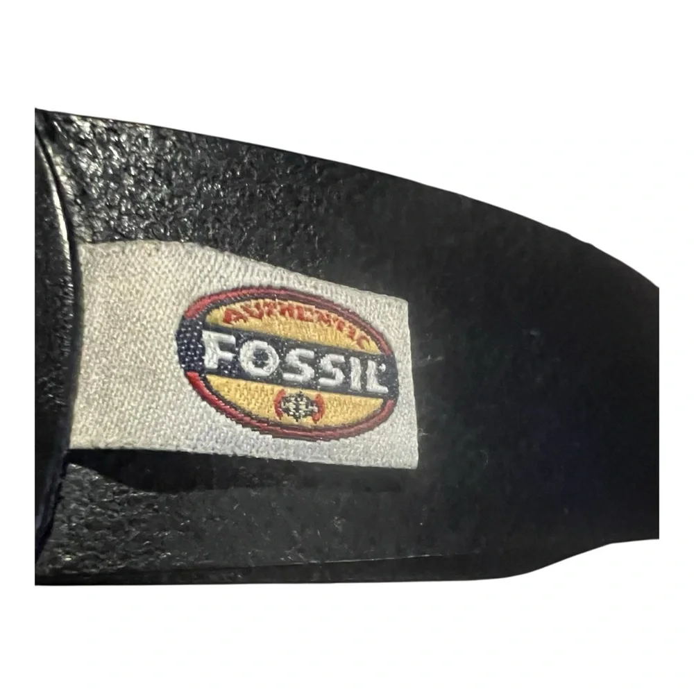 Fossil black leather