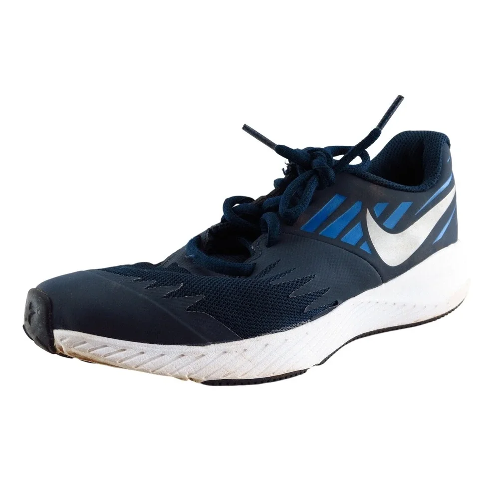 Nike Star Runner Blue Fabric Running Shoes Girls Shoes‎ Size 4