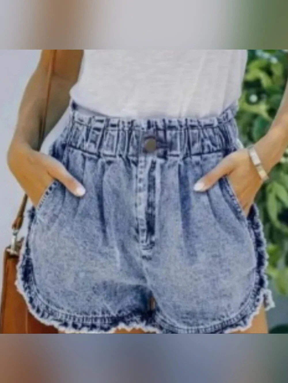 High-Waisted Denim Shorts